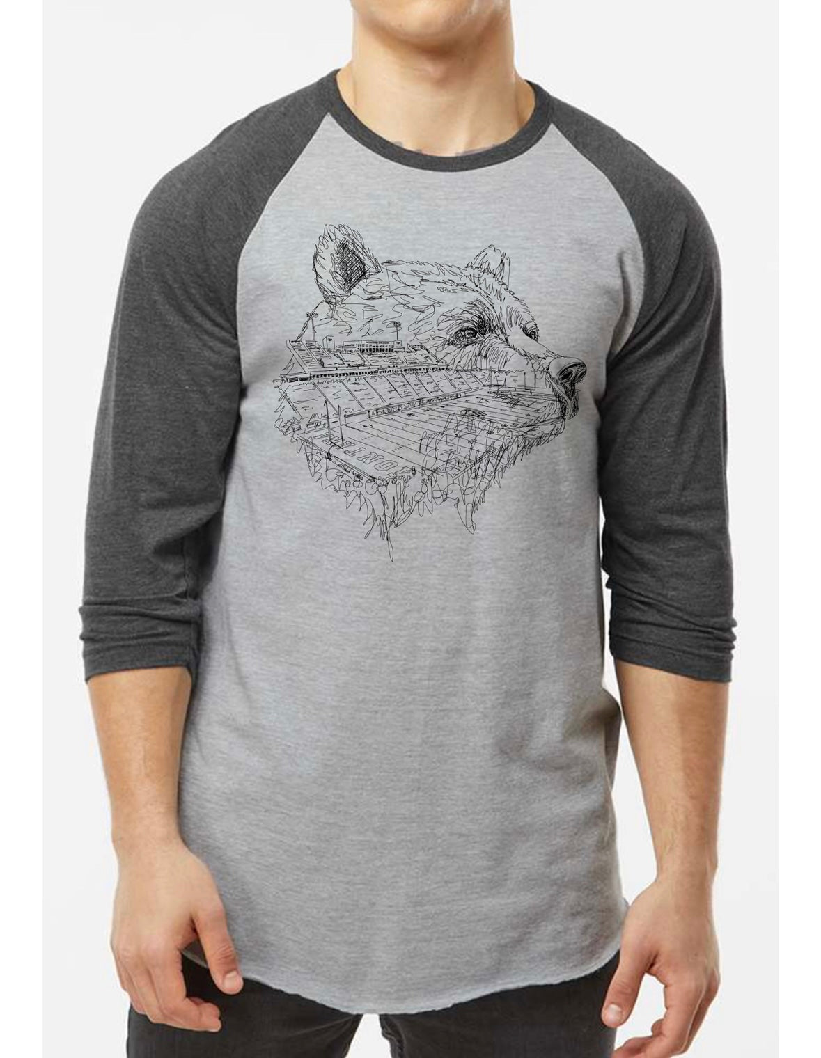 Thinking About Football 3/4 Baseball Tee