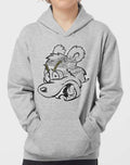 Adult Thinking About Football Hooded Sweatshirt