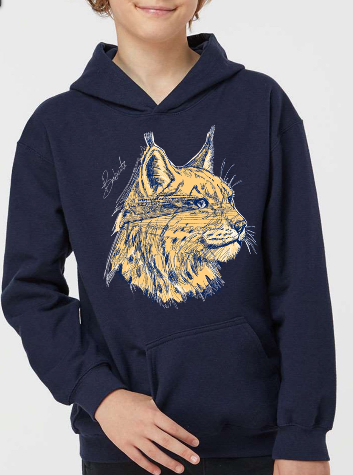 Youth Thinking About Football Hooded Sweatshirt