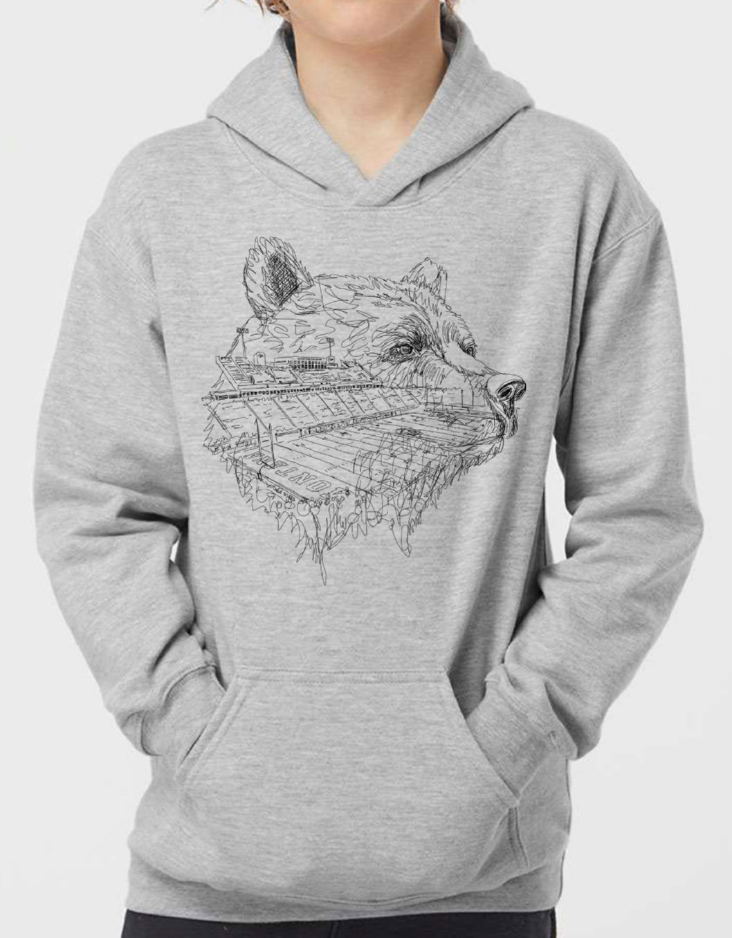 Youth Thinking About Football Hooded Sweatshirt